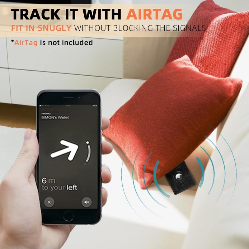 RUNBOX AirTag-Wallet-Mens-Slim-RFID Blocking Wallets Leather with Bill Compartment Air Tag Bifold Card Holder Wallet Gifts for Men Dad - Image 3